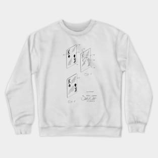 Poker Playing Card Vintage Patent Drawing Crewneck Sweatshirt